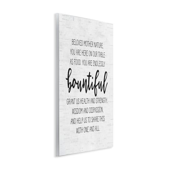 Stupell Industries Mother Nature Bountiful Food Subtle Birch Typography Wall Plaque Art